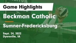 Beckman Catholic  vs Sumner-Fredericksburg  Game Highlights - Sept. 24, 2022