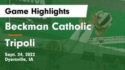 Beckman Catholic  vs Tripoli  Game Highlights - Sept. 24, 2022