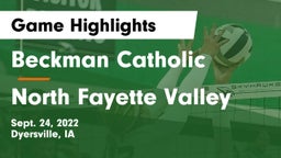 Beckman Catholic  vs North Fayette Valley Game Highlights - Sept. 24, 2022