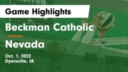 Beckman Catholic  vs Nevada  Game Highlights - Oct. 1, 2022