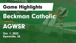 Beckman Catholic  vs AGWSR  Game Highlights - Oct. 1, 2022