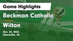 Beckman Catholic  vs Wilton  Game Highlights - Oct. 24, 2022