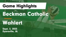 Beckman Catholic  vs Wahlert Game Highlights - Sept. 2, 2023