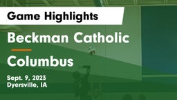 Beckman Catholic  vs Columbus  Game Highlights - Sept. 9, 2023