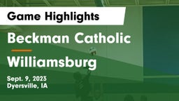 Beckman Catholic  vs Williamsburg  Game Highlights - Sept. 9, 2023