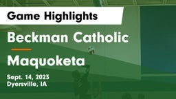 Beckman Catholic  vs Maquoketa  Game Highlights - Sept. 14, 2023
