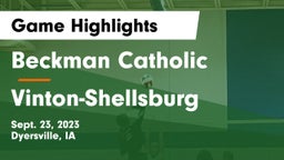 Beckman Catholic  vs Vinton-Shellsburg  Game Highlights - Sept. 23, 2023