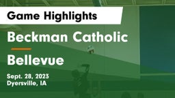 Beckman Catholic  vs Bellevue  Game Highlights - Sept. 28, 2023