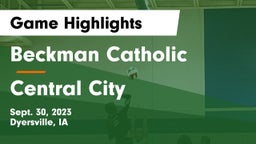 Beckman Catholic  vs Central City Game Highlights - Sept. 30, 2023