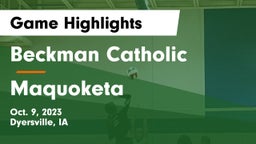 Beckman Catholic  vs Maquoketa  Game Highlights - Oct. 9, 2023