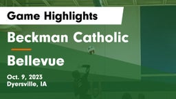Beckman Catholic  vs Bellevue  Game Highlights - Oct. 9, 2023