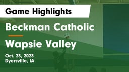 Beckman Catholic  vs Wapsie Valley  Game Highlights - Oct. 23, 2023
