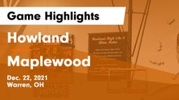 Howland  vs Maplewood  Game Highlights - Dec. 22, 2021