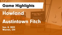 Howland  vs Austintown Fitch Game Highlights - Jan. 8, 2022