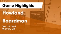 Howland  vs Boardman  Game Highlights - Jan. 22, 2022