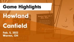 Howland  vs Canfield  Game Highlights - Feb. 5, 2022