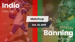 Matchup: Indio  vs. Banning  2018