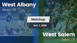 Matchup: West Albany High vs. West Salem  2016