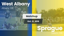 Matchup: West Albany High vs. Sprague  2016