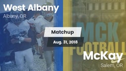 Matchup: West Albany High vs. McKay  2018