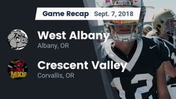 Recap: West Albany  vs. Crescent Valley  2018