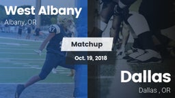 Matchup: West Albany High vs. Dallas  2018