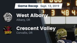 Recap: West Albany  vs. Crescent Valley  2019