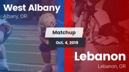 Matchup: West Albany High vs. Lebanon  2019