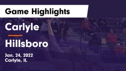 Carlyle  vs Hillsboro  Game Highlights - Jan. 24, 2022