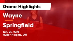 Wayne  vs Springfield  Game Highlights - Jan. 25, 2023
