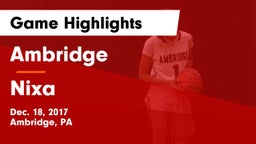 Ambridge  vs Nixa  Game Highlights - Dec. 18, 2017