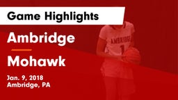 Ambridge  vs Mohawk Game Highlights - Jan. 9, 2018