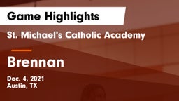 St. Michael's Catholic Academy vs Brennan  Game Highlights - Dec. 4, 2021