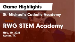 St. Michael's Catholic Academy vs RWG STEM Academy Game Highlights - Nov. 10, 2023