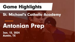St. Michael's Catholic Academy vs Antonian Prep  Game Highlights - Jan. 13, 2024