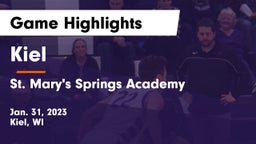 Kiel  vs St. Mary's Springs Academy  Game Highlights - Jan. 31, 2023