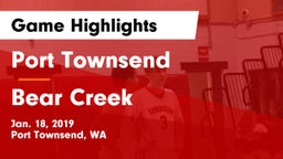 Port Townsend  vs Bear Creek Game Highlights - Jan. 18, 2019