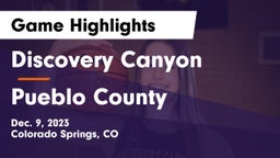 Discovery Canyon  vs Pueblo County  Game Highlights - Dec. 9, 2023