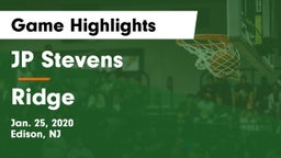 JP Stevens  vs Ridge  Game Highlights - Jan. 25, 2020