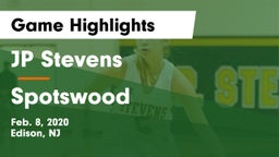 JP Stevens  vs Spotswood  Game Highlights - Feb. 8, 2020
