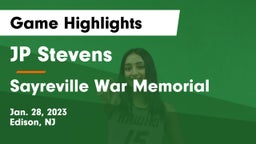 JP Stevens  vs Sayreville War Memorial  Game Highlights - Jan. 28, 2023
