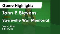 John P Stevens  vs Sayreville War Memorial  Game Highlights - Jan. 6, 2024