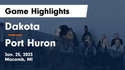 Dakota  vs Port Huron  Game Highlights - Jan. 25, 2023