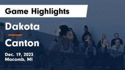 Dakota  vs Canton Game Highlights - Dec. 19, 2023