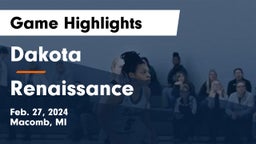 Dakota  vs Renaissance  Game Highlights - Feb. 27, 2024