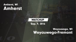 Matchup: Amherst  vs. Weyauwega-Fremont  2016