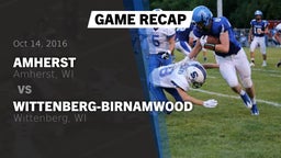 Recap: Amherst  vs. Wittenberg-Birnamwood  2016