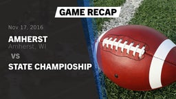 Recap: Amherst  vs. State Champioship 2016