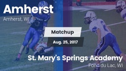 Matchup: Amherst  vs. St. Mary's Springs Academy  2017