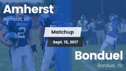 Matchup: Amherst  vs. Bonduel  2017